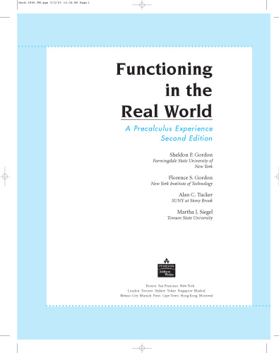 Functioning in the Real World: A Precalculus Experience