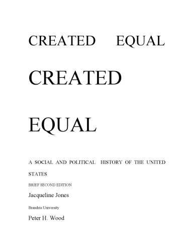 Created Equal: A Social and Political History of the United States, Brief Edition, Combined Volume