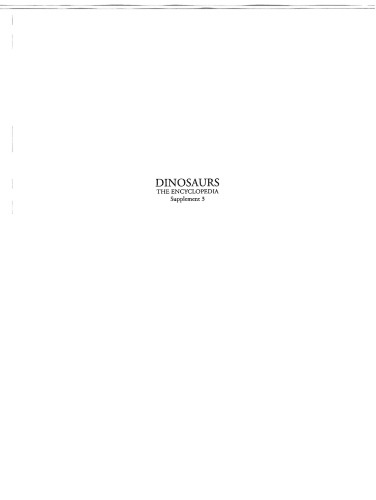 Dinosaurs. The Encyclopedia. Supplement 3