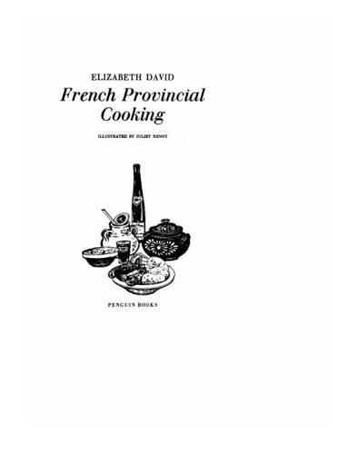 French Provincial Cooking