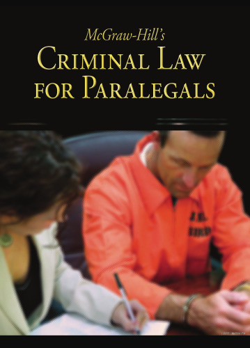 McGraw-Hill's Criminal Law for Paralegals