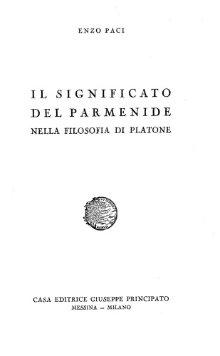 Il significato del Parmenide nella filosofia di Platone