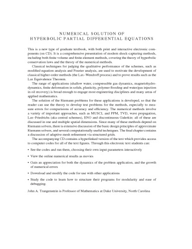 Numerical solution of hyperbolic partial differential equations