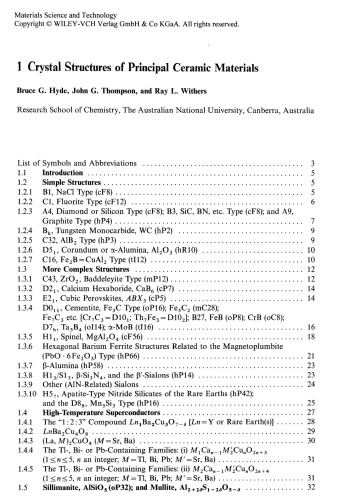 Structure and Properties of Ceramics