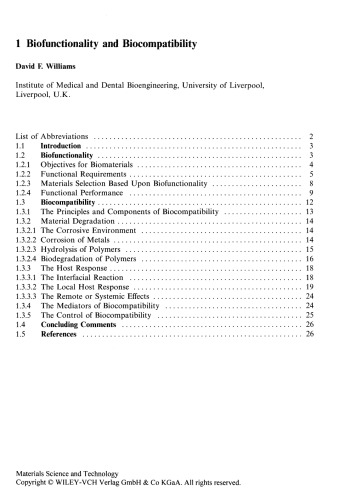 Medical and Dental Materials