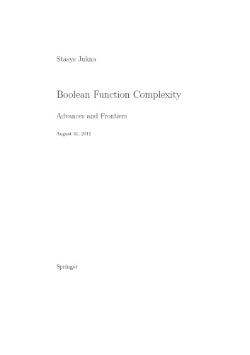 Boolean function complexity