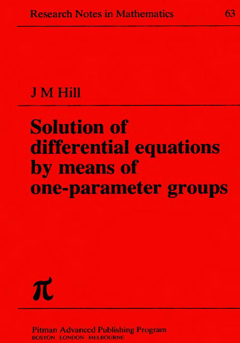 Solution of differential equations by means of one-parameter groups