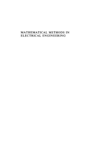 Mathematical Methods in Electrical Engineering