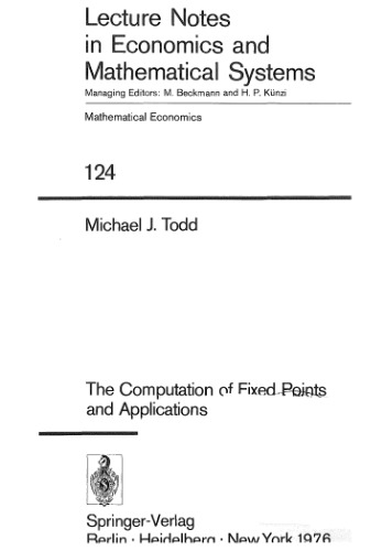 The computation of fixed points and applications