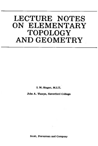 Lecture notes on elementary topology and geometry