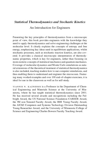 Statistical Thermodynamics and Stochastic Kinetics