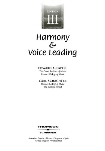 Harmony and Voice Leading