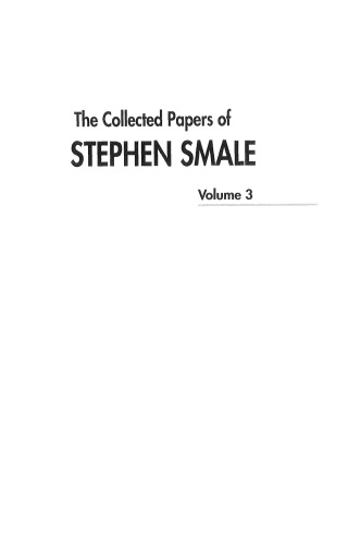 The collected papers of Stephen Smale