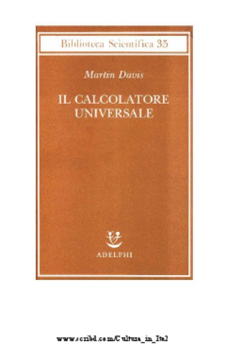 Il calcolatore universale: da Leibniz a Turing