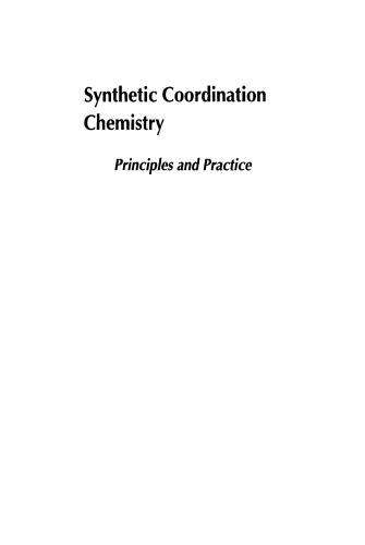 Synthetic Coordination Chemistry