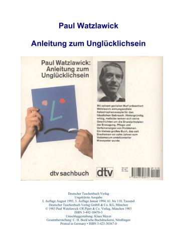 Anleitung zum Unglücklichsein