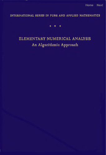 Elementary numerical analysis: algorithmic approach