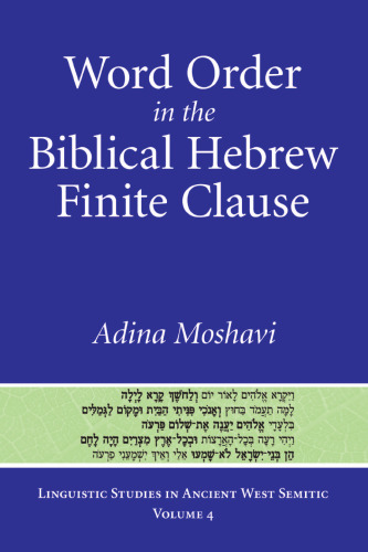 Word Order in the Biblical Hebrew Finite Clause