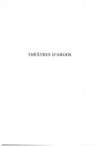 Théâtres d'Argos