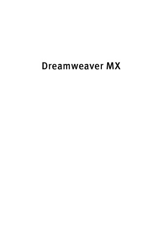 Dreamweaver MX : [ready for take off]