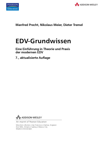 EDV-Grundwissen : eine Einführung in Theorie und Praxis der modernen EDV