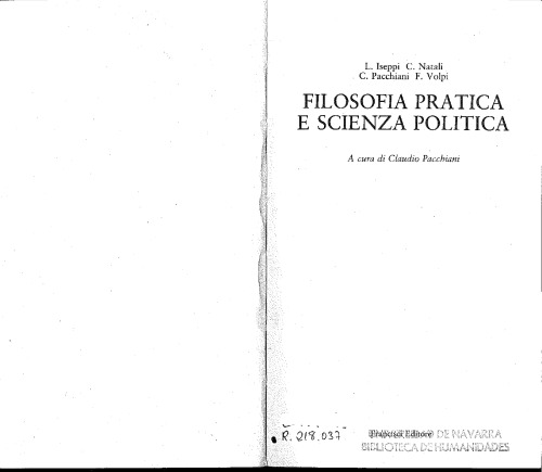 Filosofia pratica e scienza politica