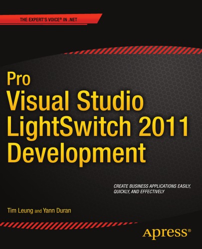 Pro Visual Studio Lightswitch 2011 development