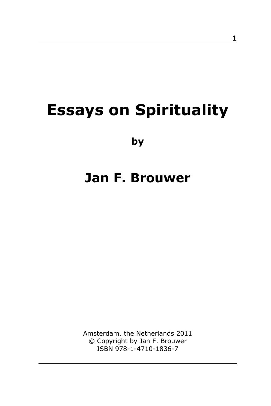 Essays on Spirituality