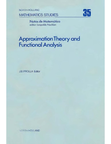 Approximation Theory and Functional Analysis