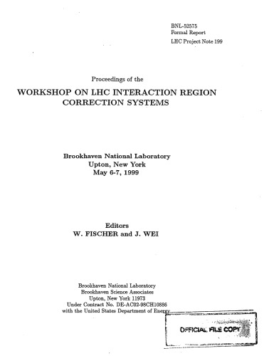 LHC Interaction Region Correction Systems [workshop]