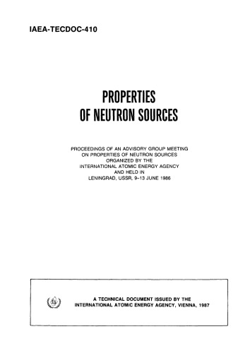 Properties of Neutron Sources (IAEA TECDOC-410)