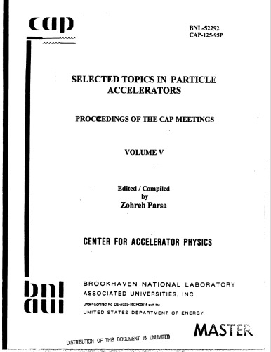 Selected Topics in Particle Accelerators Vol V