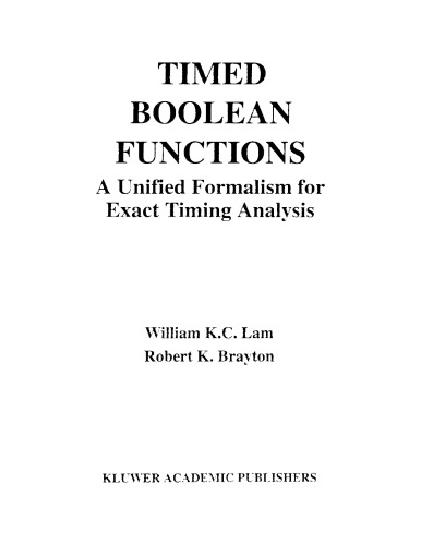 Timed Boolean Functions