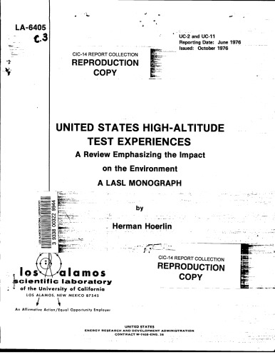 US High-Altitude Nuclear Tests - Impact on Environment