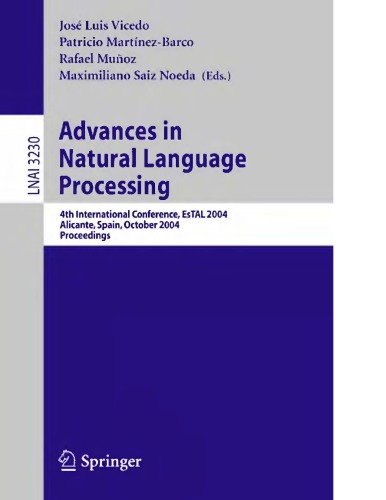 Advances in Natural Language Procg. [comp sci, AI]