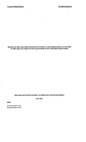 Ageing of Nuclear Powerplant Concrete Structures (csni-r95-19)