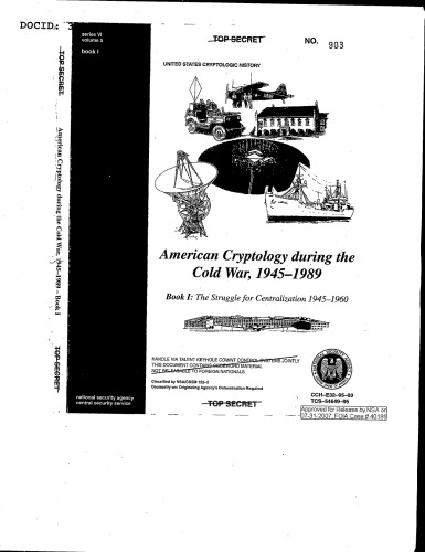 American Cryptology During the Cold War - Book 1 [TOP SECRET - DECLAS.]