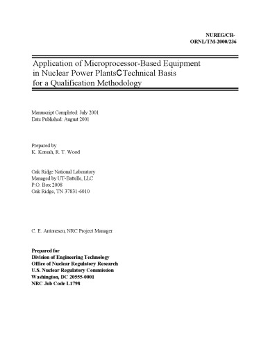 Application of Microprocessor-Based Equipment in Nuclear Powerplants