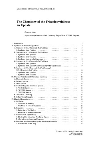 Chemistry of Triazolopyridines