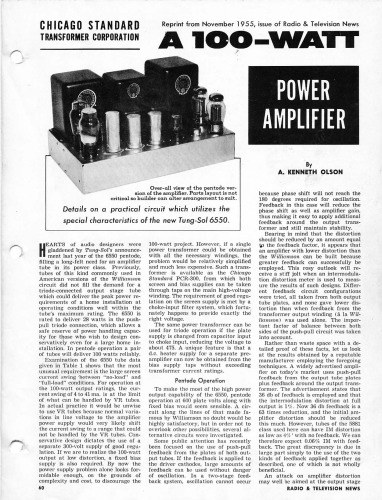 chicago 100W Audio amp