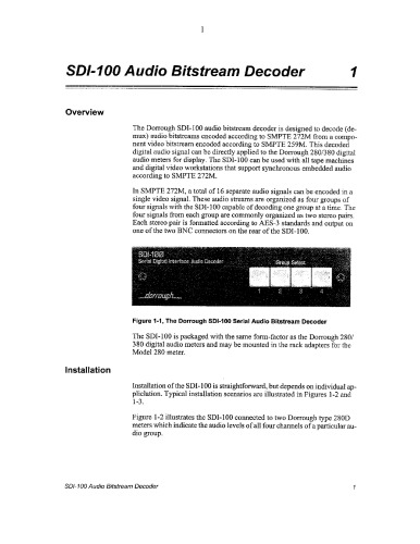 DORROUGH SDI-100 Audio Bitstream Decoder