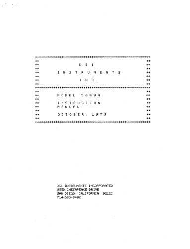 DSI 5600A RF Tap-Off Box