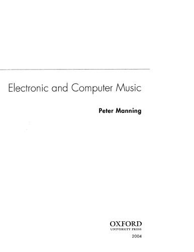 Electronic and Computer Music