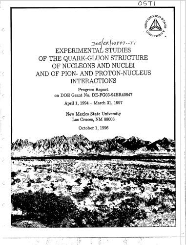 Experimental Studies of Quark-Gluon Structure of Nucleons, Nuclei