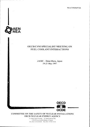 Fuel-Coolant Interactions (csni-r1997-26)