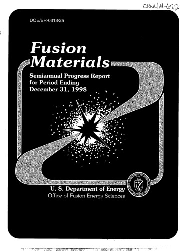 Fusion Reactor Materials [Semi-Annual Rpt Dec 31, 1998]