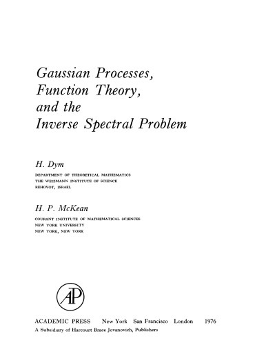 Gaussian Procs, Function Theory and the Inv. Spectral Prob.