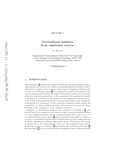 Gravitational Radiation From Relativistic Sources [lecture]