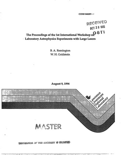 Lab Astrophysics Experiments with Large Lasers [wkshop procs]