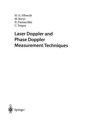 Laser Doppler, Phase Doppler Measmnt. Techniques